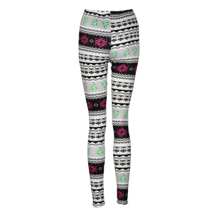 PHOTNO Women Lady Casual Skinny Christmas Print Stretchy Pants Slim Leggings N13