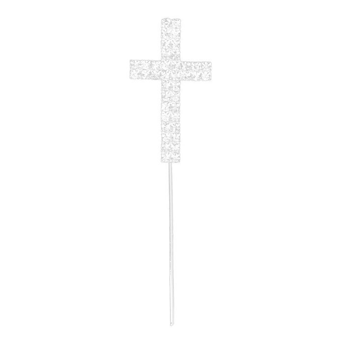 Rhinestone Cross Shape "+" Cake Topper Anniversary Decoration N2