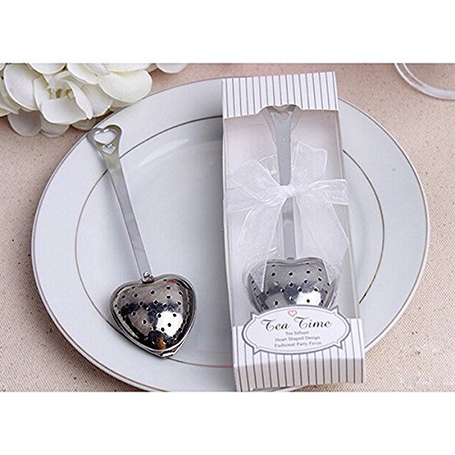 LADEY Tea Infuser Spoon Strainer Heart Shaped Stainless Steel Steeper Handle Shower N6