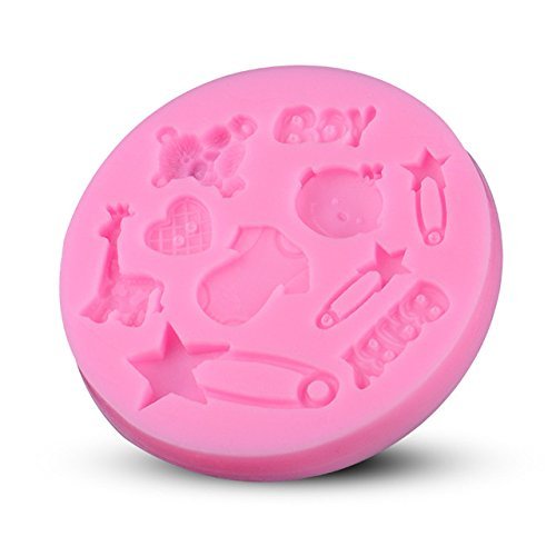 Baby Theme Shaped Food Grade Silicone Mold by uGen! Soap Ice Cake Mold. Sugarcraft Chocolate Candy Fondant Press...