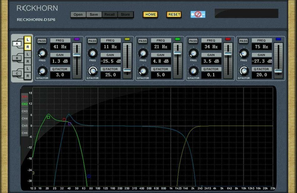 Reckhorn Dsp-6 Digital Speaker Crossover/equalizer/management System N5