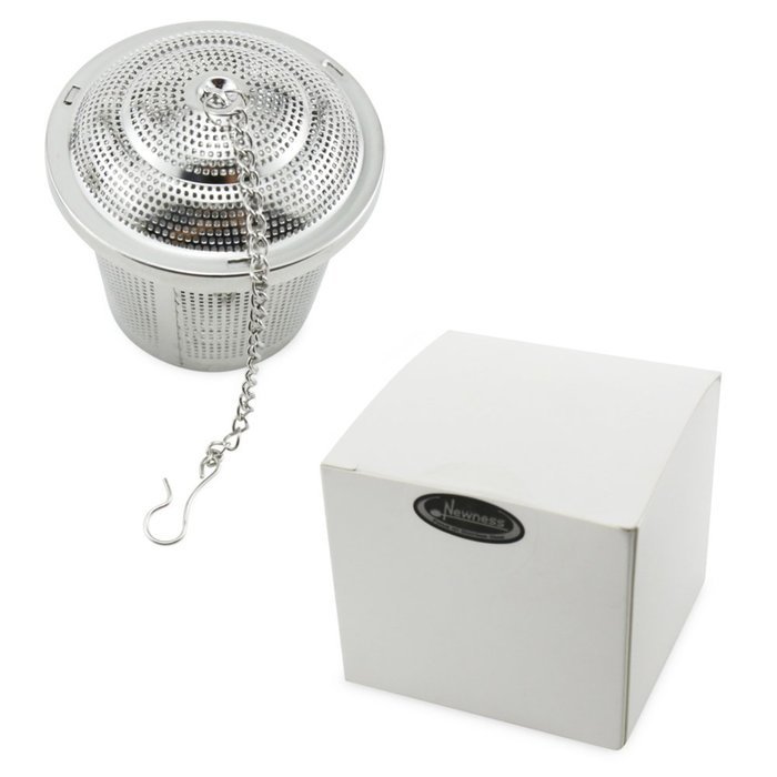 Tea Strainer, Newness 304 Food Grade Stainless Steel Tea Strainer with Lid and Extended Chain - Tea Infuser /... N15