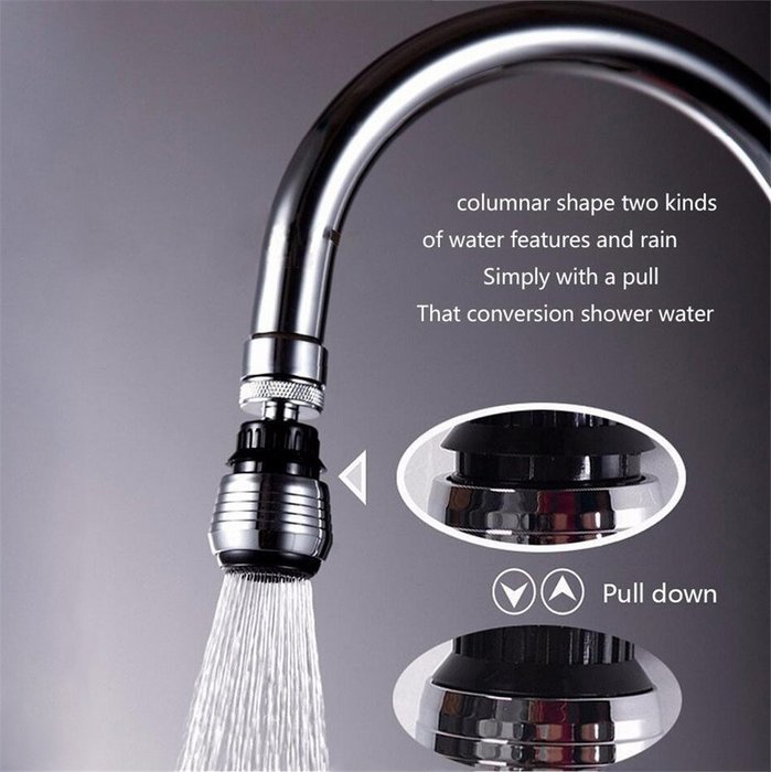 360 Rotatable Faucet Save Water Bubbler Device Connector Diffusion Shower Constant Nozzle Filter (1) N6