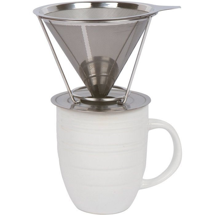Stainless Steel Pour Over Coffee Dripper -- Reusable Permanent Drip Coffee Maker