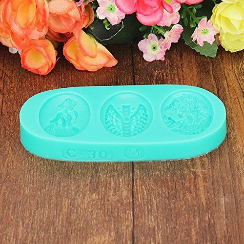 Bluelover Halloween Skeleton Skull Witch Styling Fondant Cake Mold Silicone Chocolate Candy Jelly Mold N5