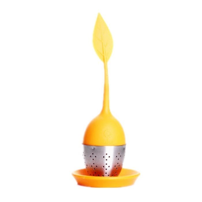 RuiChy Stainless Steel Tea Infuser Strainer with Silicone Leaf Lid N2