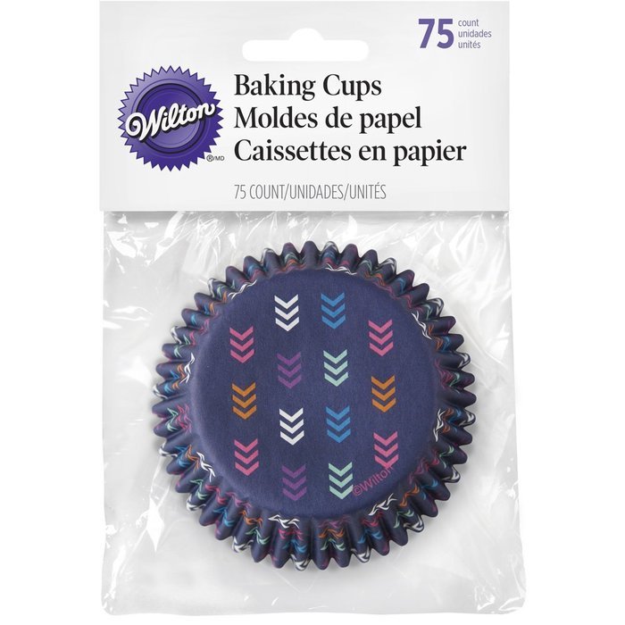 Wilton 415-8757 75 Count Arrow Pattern Cupcake Liners N2