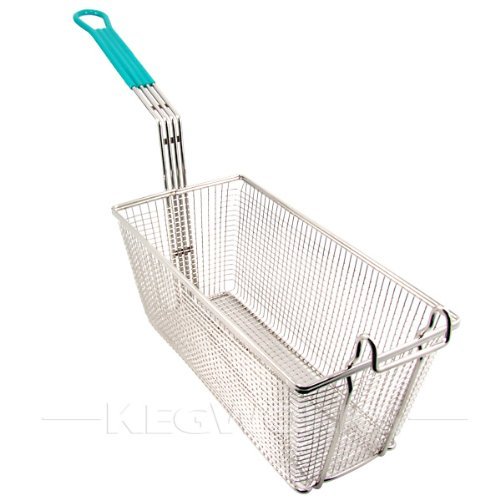 Winco FB-30 Fry Basket with Green Handle N3