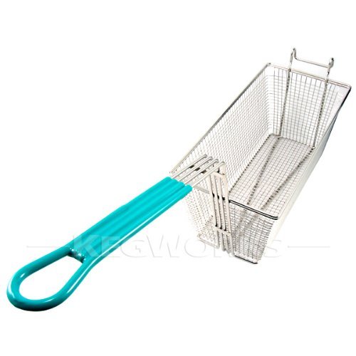 Winco FB-30 Fry Basket with Green Handle N4