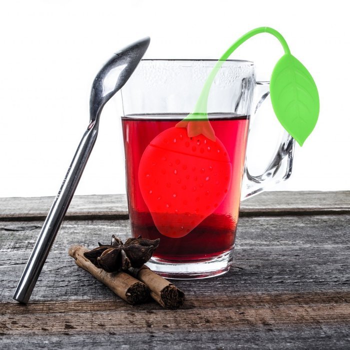 Tea Bag Infuser-Senbowe&trade; 4 Pack Colorful Strawberry & Lemon Genuine Premium Silicone Reusable Tea Ball Infuser...