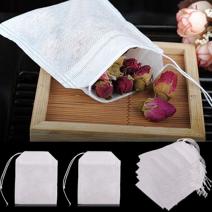 Tea Bag Holder Heat Seal Empty String Non-woven Teabags Filter Paper Herb Loose Tea Bag #100pcs #300pcs #500pcs... N3