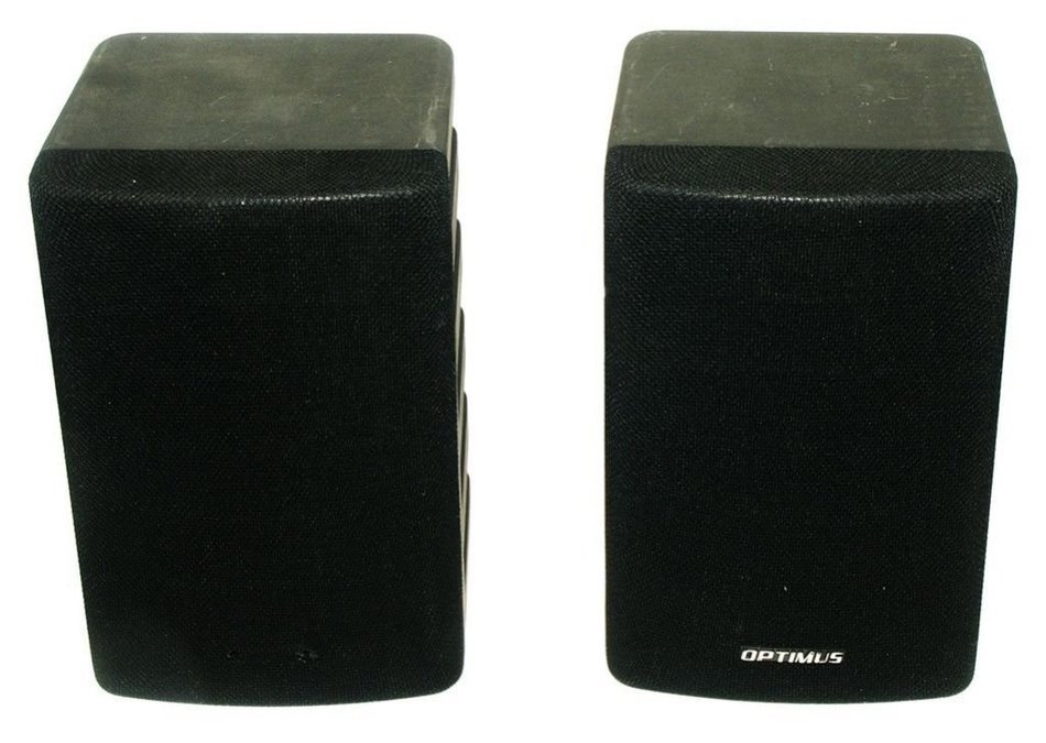 Pair of Optimus Pro X7 Metal Black Indoor / Outdoor 2 Way Speakers - 100W N2