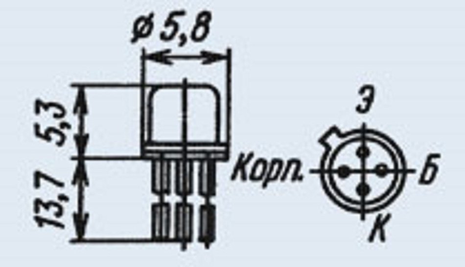 Transistors silicon 2T368A (KT368A) analogue 2N918 USSR 4 pcs N2 free ...