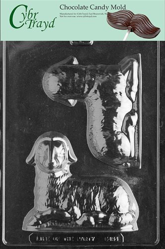 Cybrtrayd E454 3D Lamb Chocolate/Candy Mold with Exclusive Cybrtrayd Copyrighted Chocolate Molding Instructions