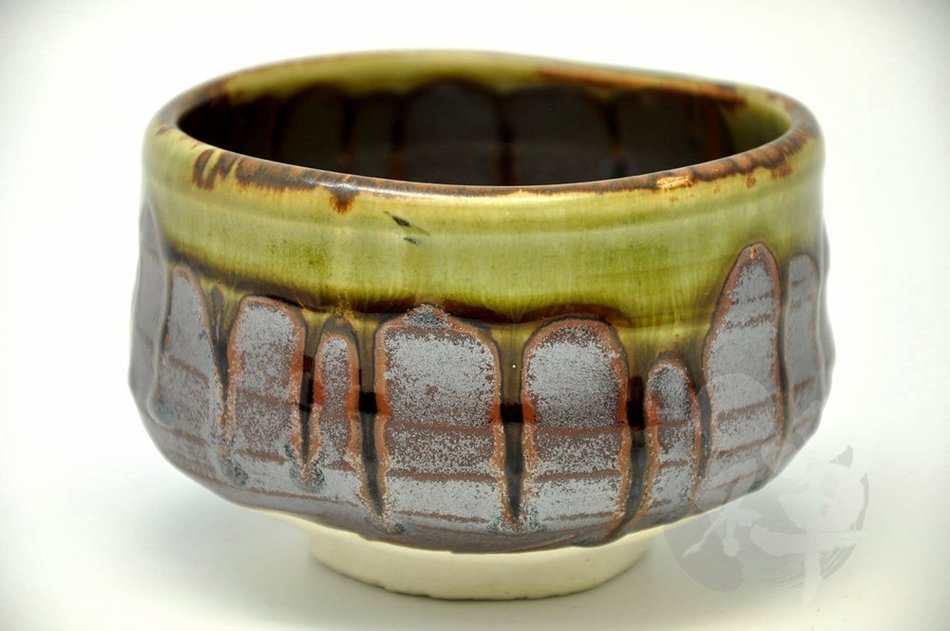Japanese Mino Yaki ware Matcha Bowl Green Tea 11 / 11 / 8cm (4.3 / 4.3 / 3.1inch)[7342]