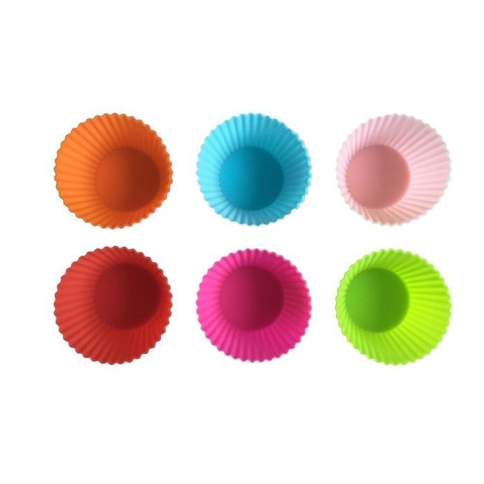 Newlemo 24 Pack Silicone Cupcake Mold Cake Muffin Mold Egg Tart Mold Baking Cup Mould N4