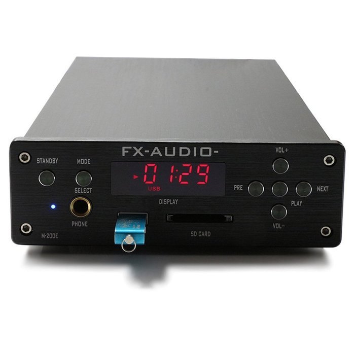 FX Audio M-200E Hi-Fi SD Card Mini Amplifier (Silver) N4