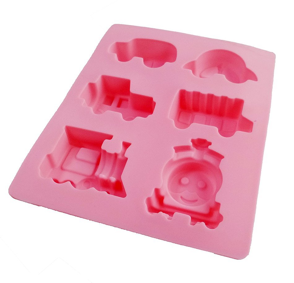 Yunko 6 Cavity Thomas Train and Cute Car Cake Pan Baking Silicone Dessert Chocolate Mold Cookie Mold Pudding Jelly... N2