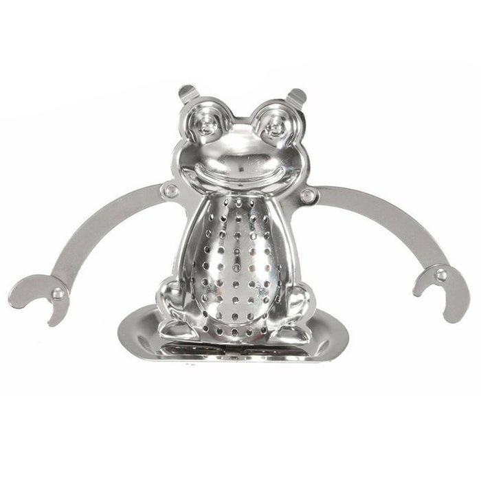Mesh Filter - SODIAL(R)Mesh Loose Tea Leaf Infuser Tray Strainer Filter Herb Diffuser Stainless Steel Shape:Frog