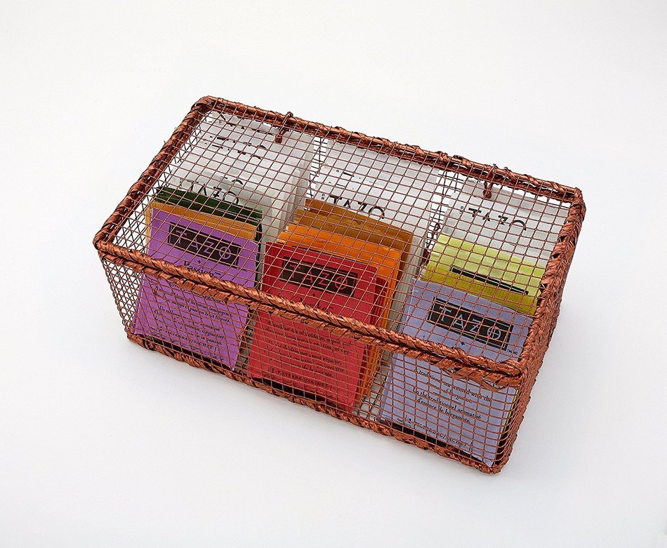 Copper Wire Tazo Tea Box Sampler - Tazo Tea, Tea Chest, Tea Storage, Kitchen Organizer, 33 Tazo Teabags in 11... N2