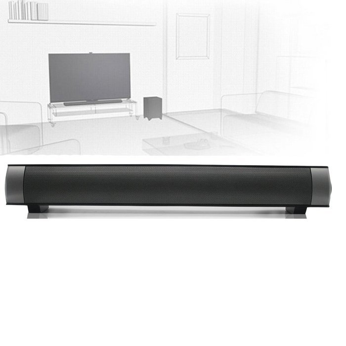 ELlight Bluetooth Small Sound Bar 3.0 Channel 15.7in 10W(2X5W) Wireless Subwoofer Stereo Speaker,Black N3