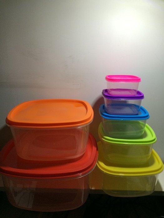Lutherville Microwave Mixing Bowl Set-Keep Food Fresh in Freezer (7, Rainbow)
