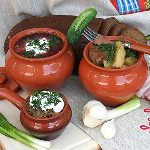 Stoneware. Set of 3 Ramekins & 1 Oven Fork N2