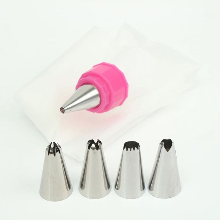Genenic Tips Sugar Craft Cupcake Icing Piping Nozzles Decorating Tool Set Pastry Bag N2
