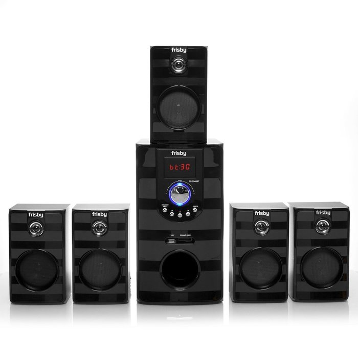 Frisby FS-5040BT 5.1 Surround Sound Home Theater Speakers System with Bluetooth USB/SD and Remote N2