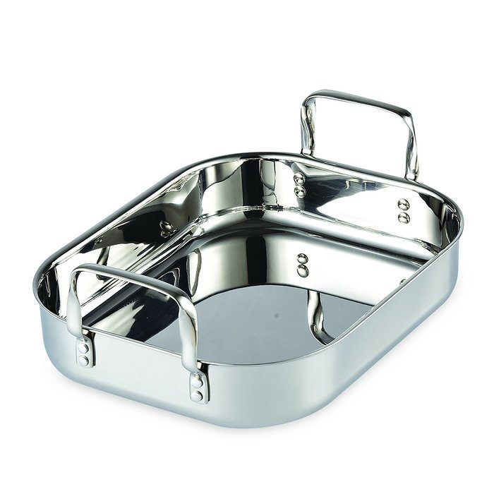 Cooks Standard 02448 Stainless Steel Roaster with rack, 14-inch by 12-inch N3