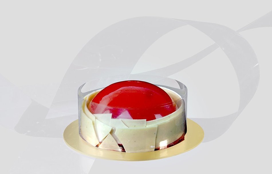 JOLYcake Full 164'L X 2.4"W Kitchen Polyester Mousse & Baked Cake Collar, 50 M Roll N5
