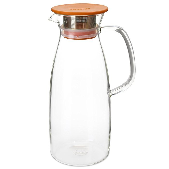 FORLIFE Mist Glass Ice Tea Jug , 50-Ounce, Red N14