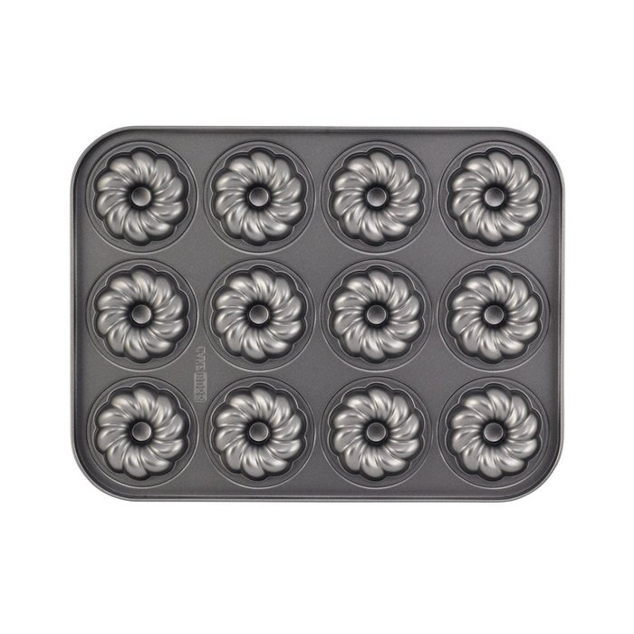 Cake Boss Novelty Nonstick Bakeware 12-Cup Star Molded Cookie Pan, Gray N7