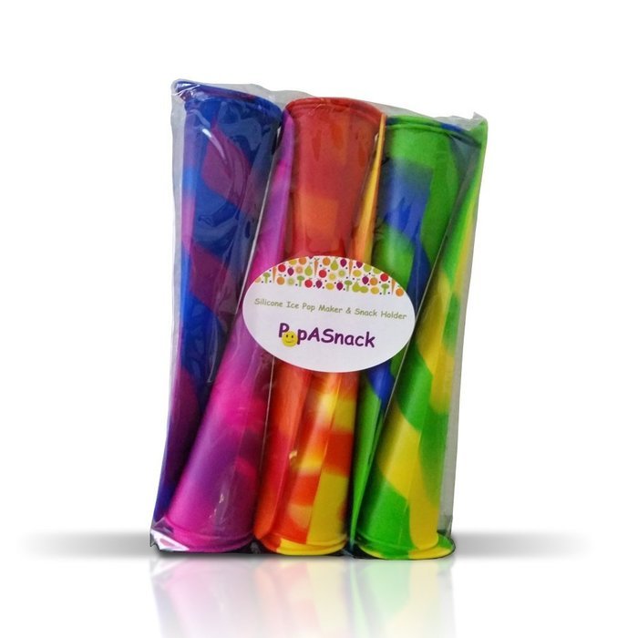 Silicone Popsicle Molds & Snack Holder. Ice Pop Maker Forget About Leaks & Messy Bags! They Fit in Lunchboxes,...