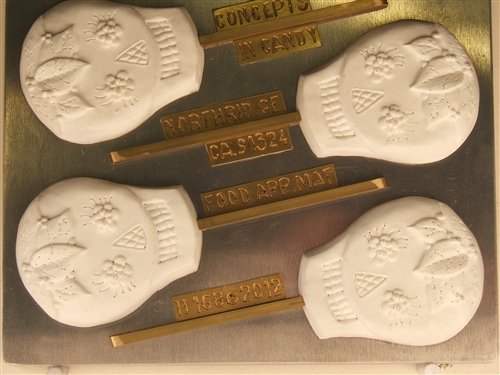 Dia De Las Muertos Decorated Sugar Skull Lollipop H168 Halloween Chocolate Candy Mold