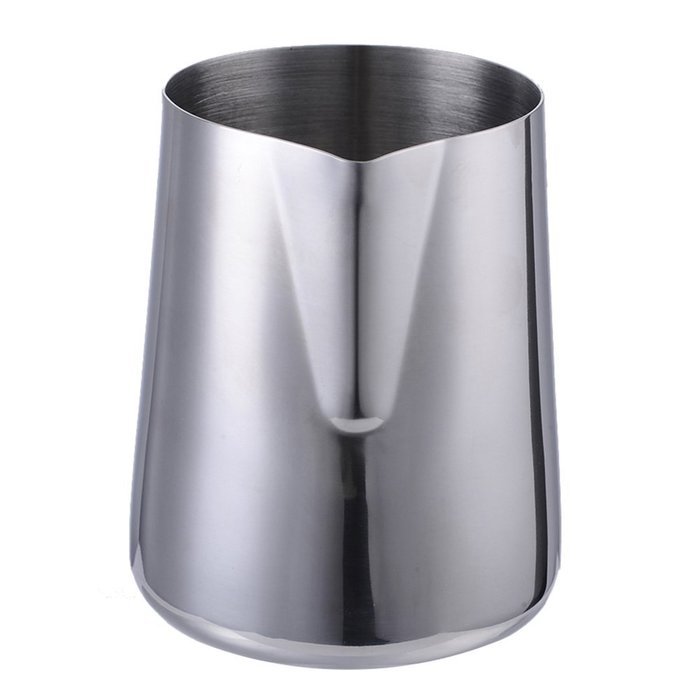 Awtang Milk Pitcher, Pointed Mouth Drawing Flower Cylinder Coffee Milk Frother N6