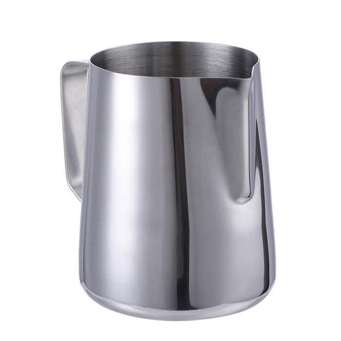Awtang Milk Pitcher, Pointed Mouth Drawing Flower Cylinder Coffee Milk Frother N7