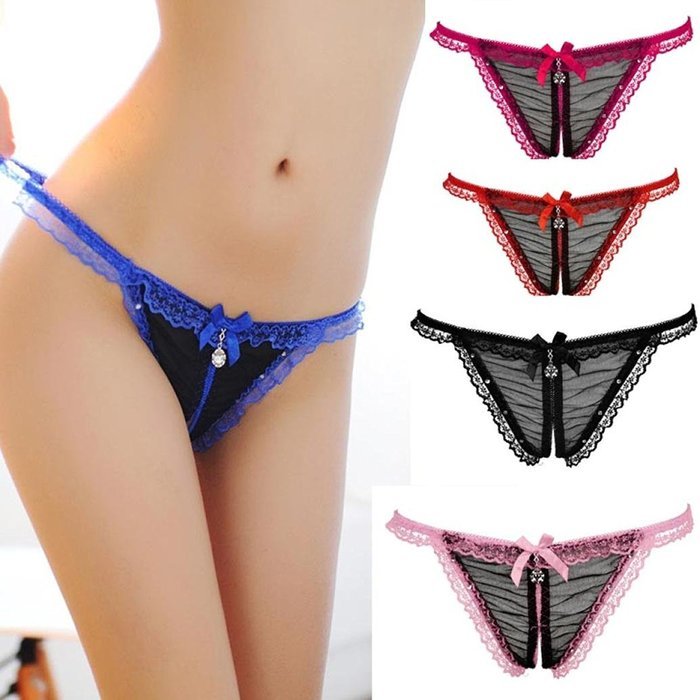 Underwear, PHOTNO Female Perspective Diamond Lace Panties Underwear Low Rise Thong N11