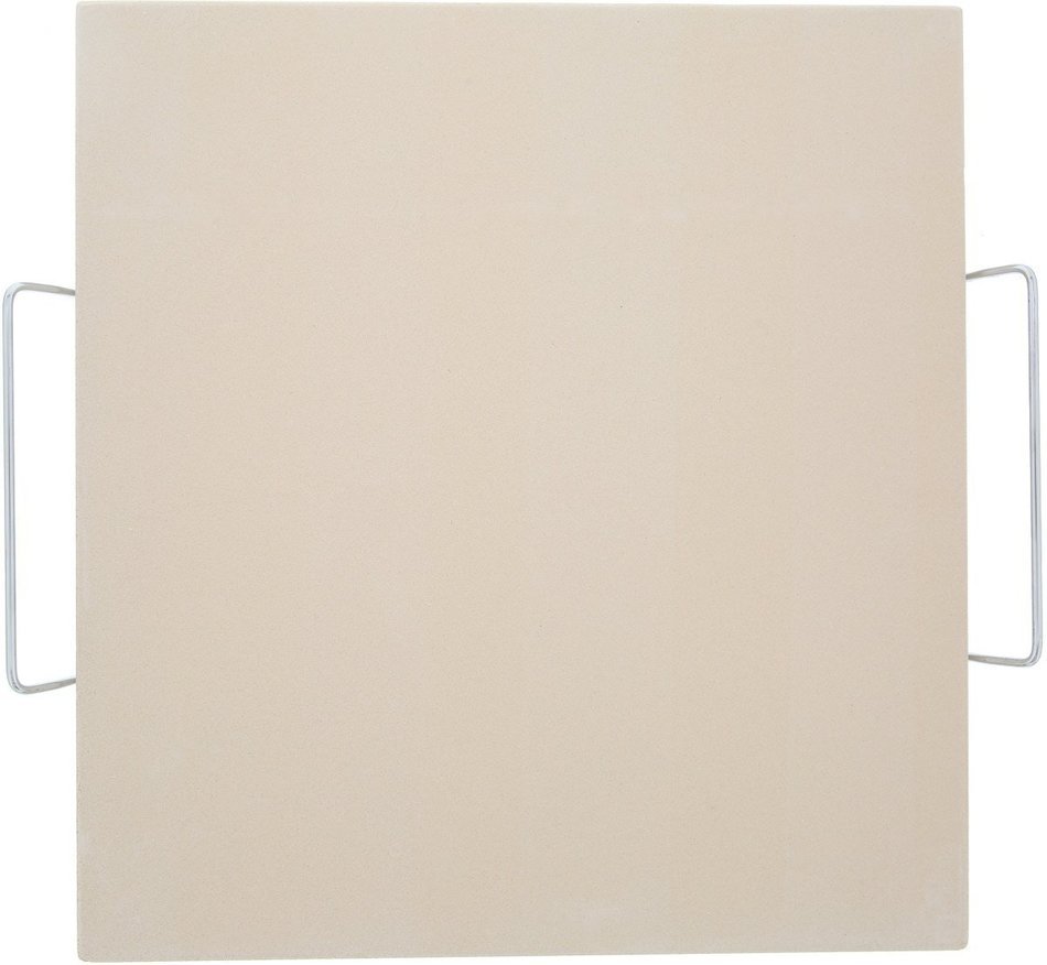 Pizza Stone - Juvale Ceramic Pizza Grill Squared Stone With Handles- 14" x 15" x .5"