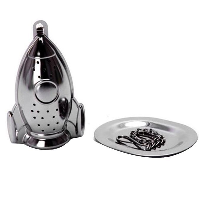1Pcs Tea Infuser Rocket Tea Infuser Diffuser Loose Leaf Strainer Stainless Steel Spice Filter Tea Tool N2
