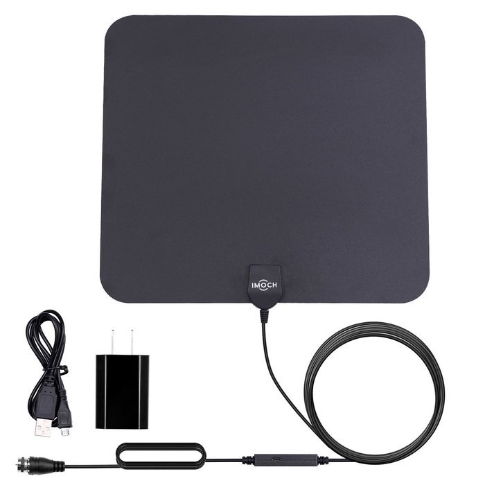 Digital TV Antenna indoor, Imoch Amplified HDTV Antenna 50 Mile Range with Amplifier Signal Booster for UHF VHF... N4