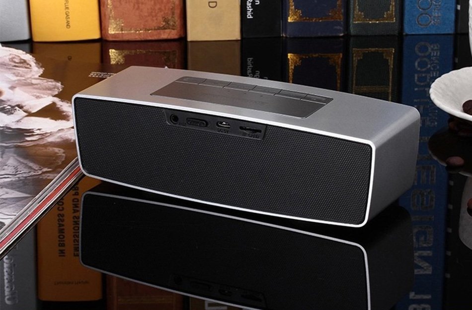 Blueone Outdoor Speaker HIFI Wireless Bluetooth Subwoofer Speakers for Cell Phones - Silver N5