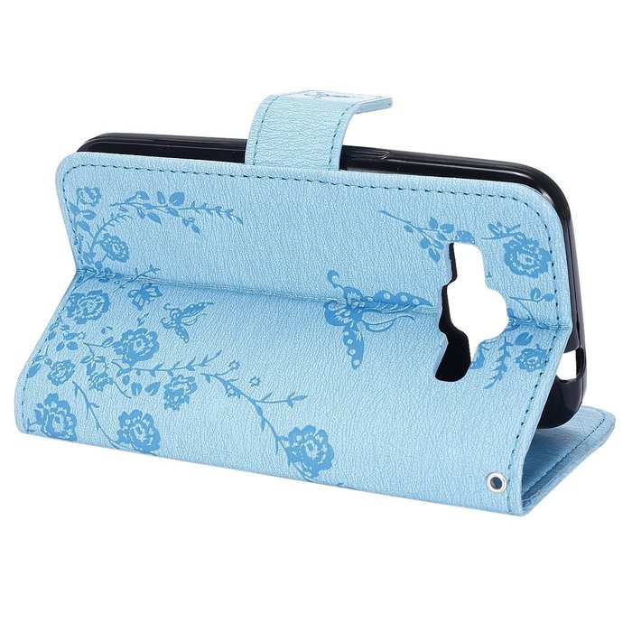 Galaxy Core Prime Wallet Case,PHEZEN Serect Garden Butterfly Flower Inlaid Shiny Glitter Diamond Pu Leather Flip... N22