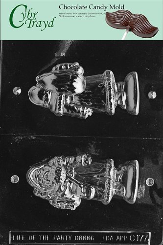 Cybrtrayd C177 3D Santa Life of the Party Chocolate Candy Mold with Exclusive Cybrtrayd Copyrighted Chocolate...