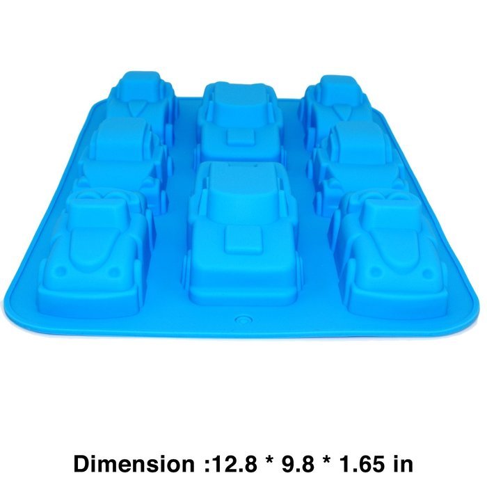 Silicone Cars Jello Chocolate Pudding Baking Mould Cake Decoration DIY Pan 8Cav N4