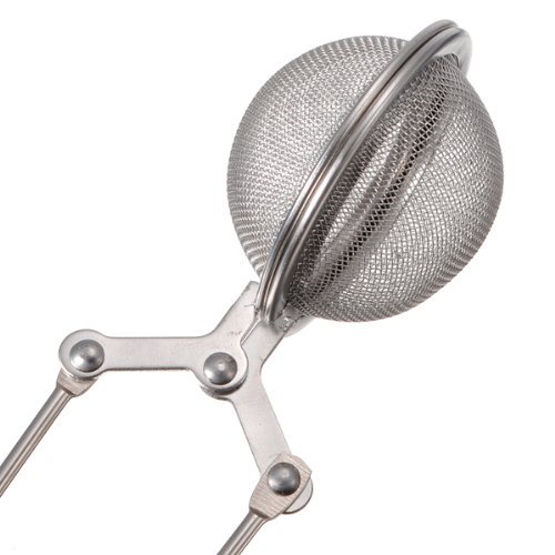 "Stainless Steel Herb Tea Strainer Spring Mesh Ball Enclosure" shopping N2