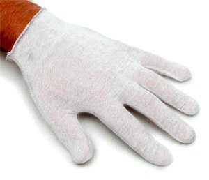 CK Products Large White Cotton Gloves, (Pack of 12 Pairs)