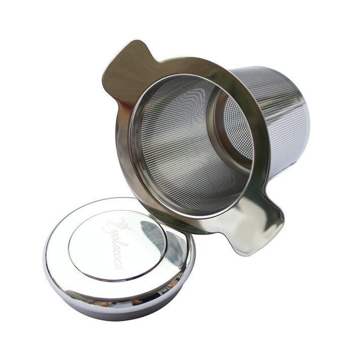 Yolococa Tea Infuser Strainer With Lid and Double Handles Perfect Brew-in-Mug Filter for Loose Leaf Tea N2