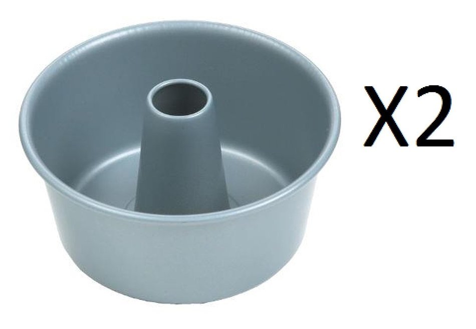 Fox Run Nonstick 4" Mini Angel Food Bundt Cake Pan Deluxe Baking (2-Pack)