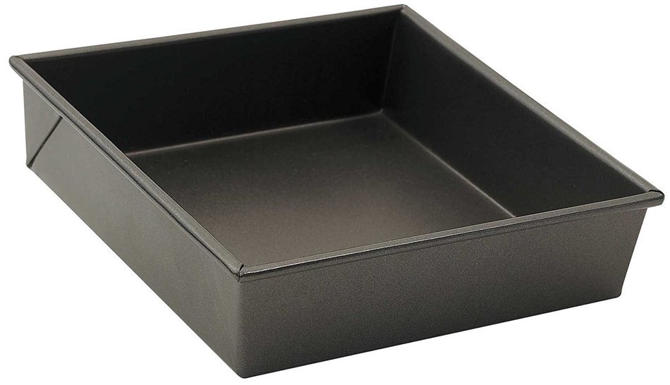 WINCO HSCP-0808 Square Non-Stick Cake Pan, 8-Inch by 8-Inch, Aluminized Steel"